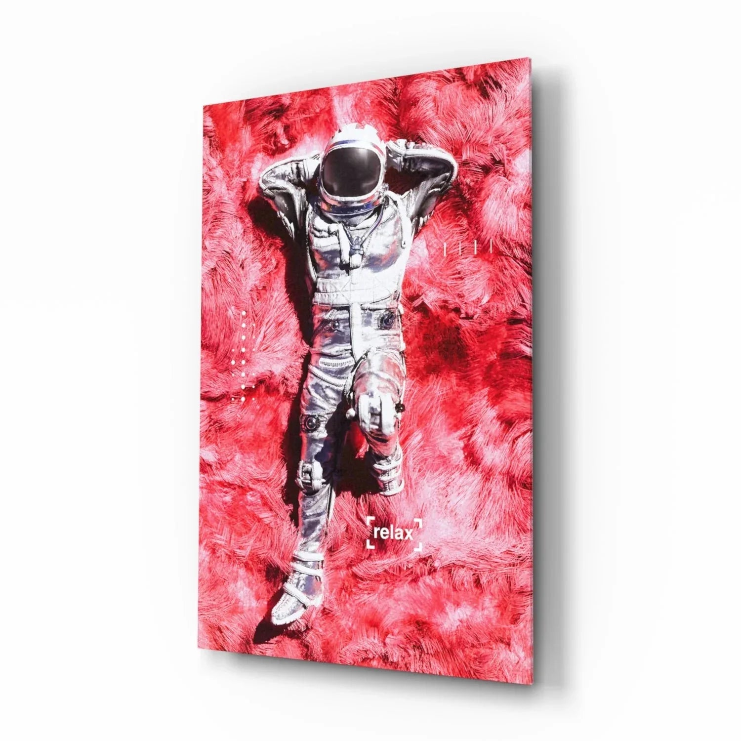 Astronaut and Space Grass Glass Art - LUXARTDECO