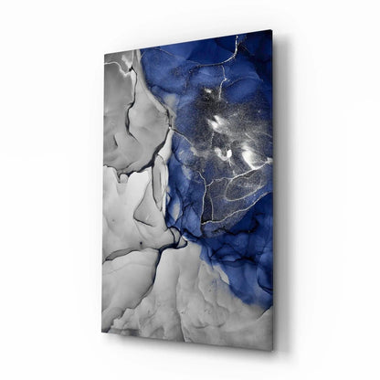 Blue Marble Glass Art - LUXARTDECO