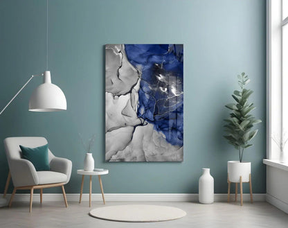 Blue Marble Glass Art - LUXARTDECO