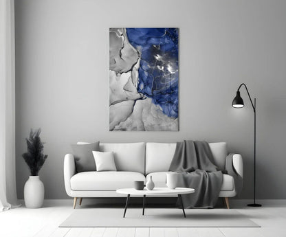 Blue Marble Glass Art - LUXARTDECO