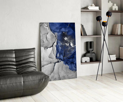 Blue Marble Glass Art - LUXARTDECO