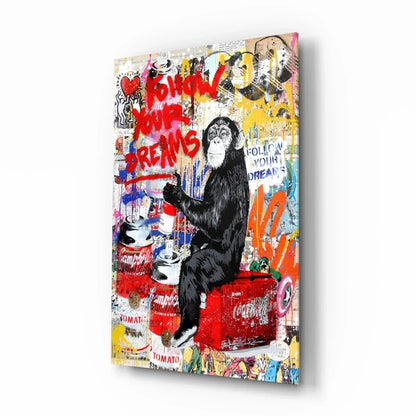 Monkey Advice Glass Art - LUXARTDECO