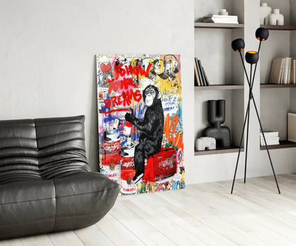 Monkey Advice Glass Art - LUXARTDECO