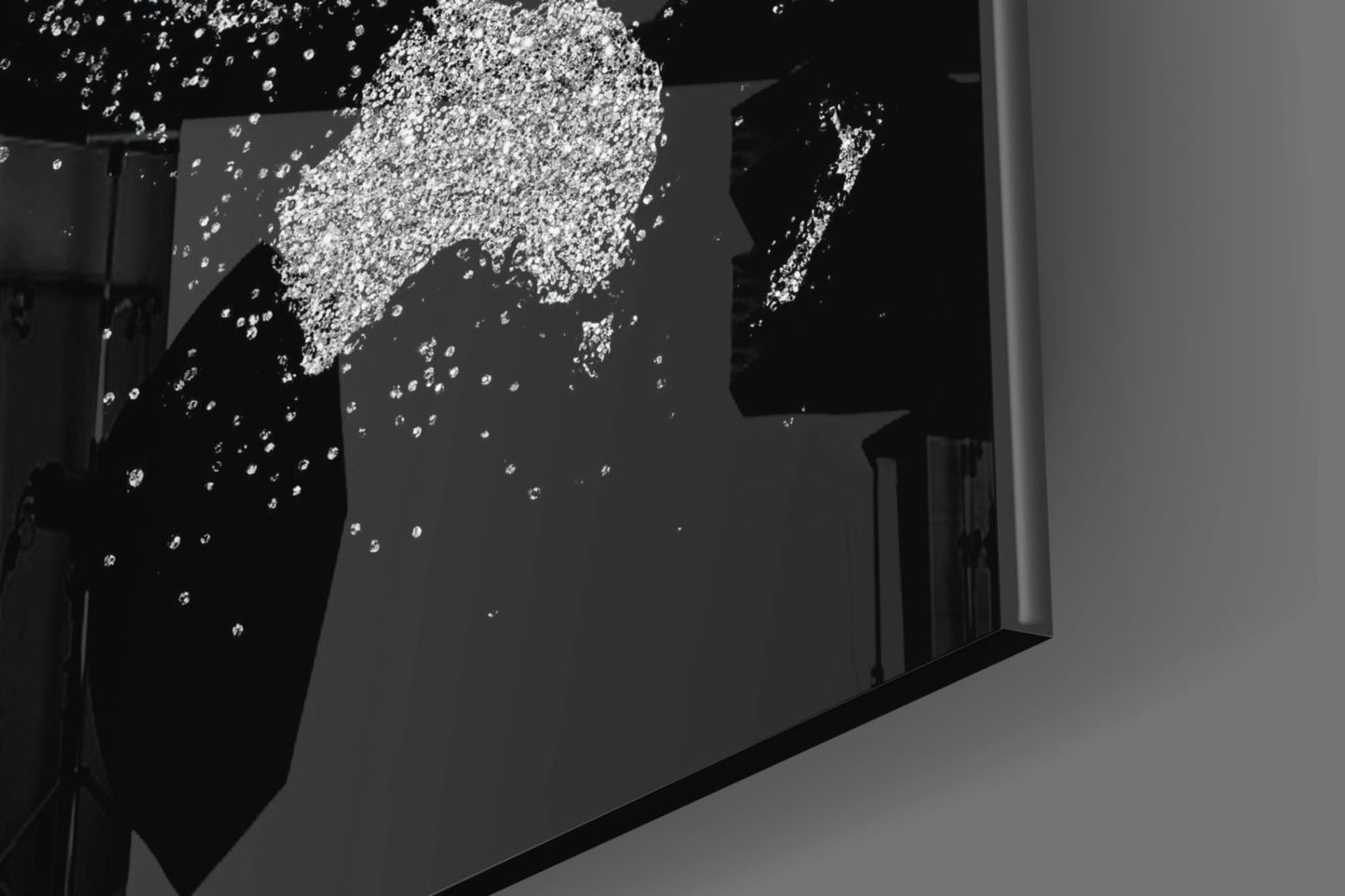 World Map Glass Art