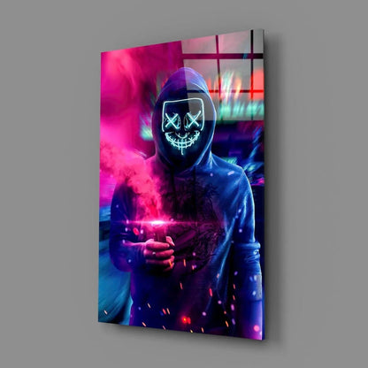Neon Protest Glass Art - LUXARTDECO