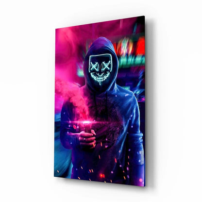 Neon Protest Glass Art - LUXARTDECO