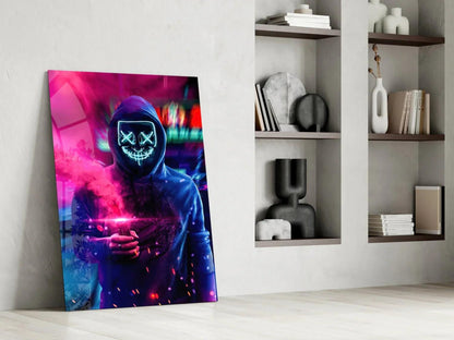 Neon Protest Glass Art - LUXARTDECO