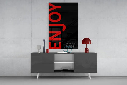 Enjoy The Little Things Glass Wall Art - LUXARTDECO