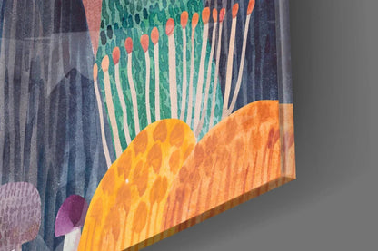 Colorful Trees Glass Wall Art - LUXARTDECO