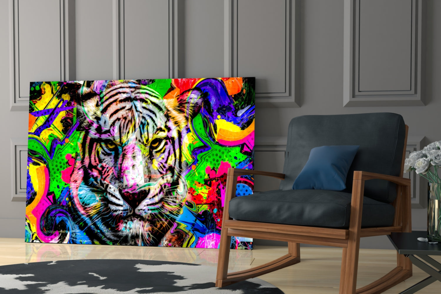 Eye of the Tiger Glass Wall Art