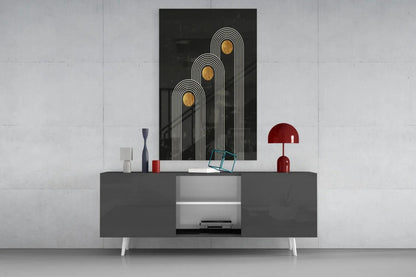 Three Dots Glass Wall Art - LUXARTDECO
