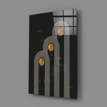Three Dots Glass Wall Art - LUXARTDECO