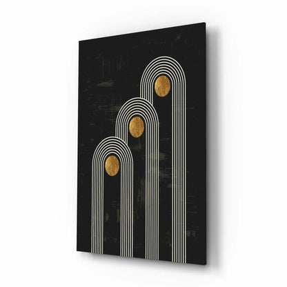 Three Dots Glass Wall Art - LUXARTDECO
