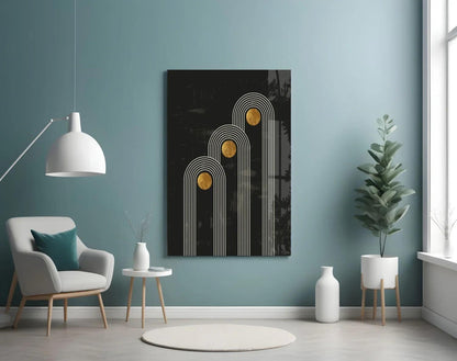 Three Dots Glass Wall Art - LUXARTDECO