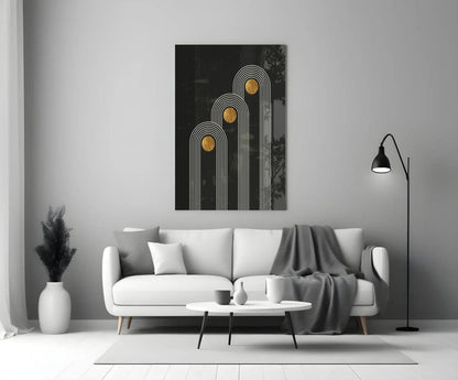 Three Dots Glass Wall Art - LUXARTDECO