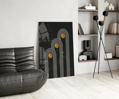 Three Dots Glass Wall Art - LUXARTDECO