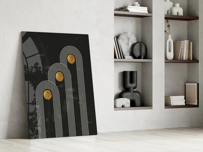 Three Dots Glass Wall Art - LUXARTDECO