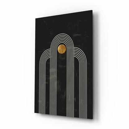 The Dot and Lines Glass Wall Art - LUXARTDECO