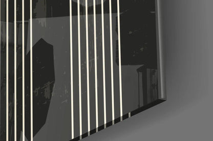 The Dot and Lines Glass Wall Art - LUXARTDECO