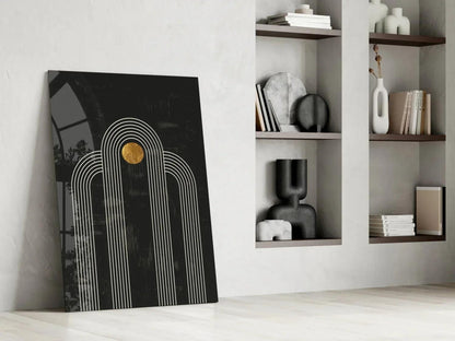 The Dot and Lines Glass Wall Art - LUXARTDECO