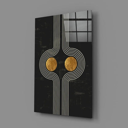 Two Dots Glass Wall Art - LUXARTDECO