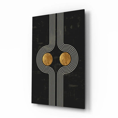 Two Dots Glass Wall Art - LUXARTDECO