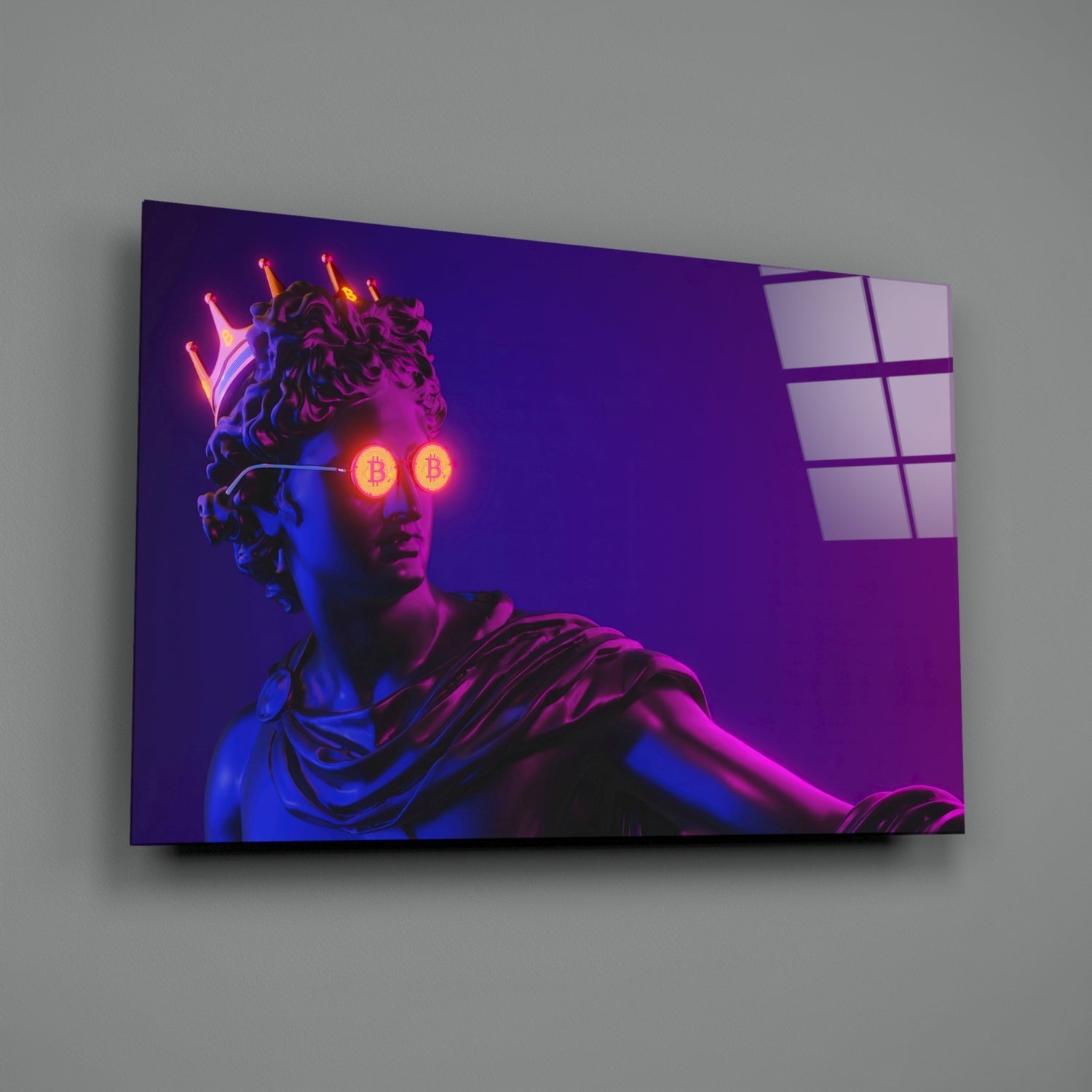 Cool Statue Glass Wall Art