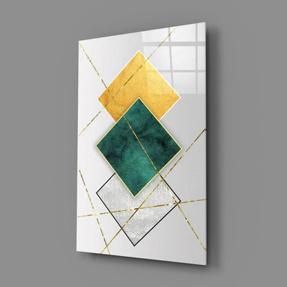 Squares Glass Wall Art - LUXARTDECO