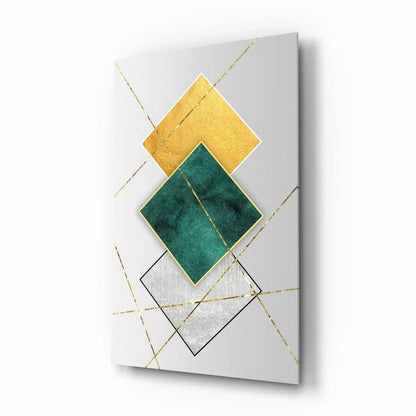 Squares Glass Wall Art - LUXARTDECO