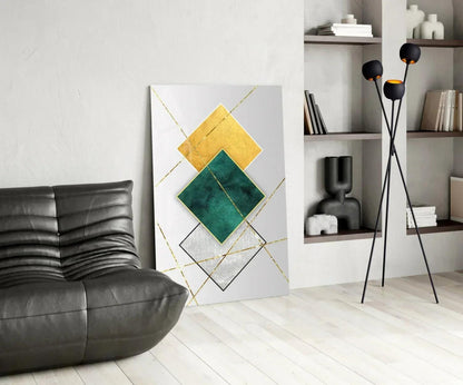 Squares Glass Wall Art - LUXARTDECO