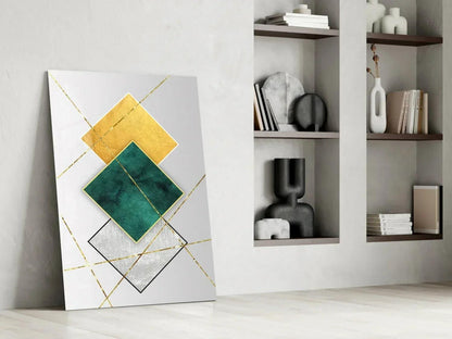 Squares Glass Wall Art - LUXARTDECO