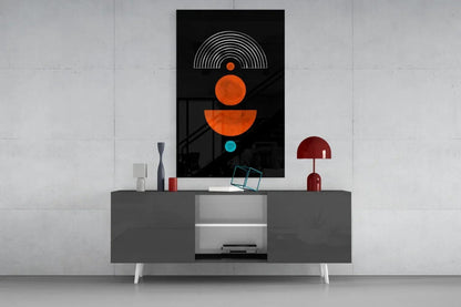 Dots Under the Rainbow Glass Wall Art - LUXARTDECO