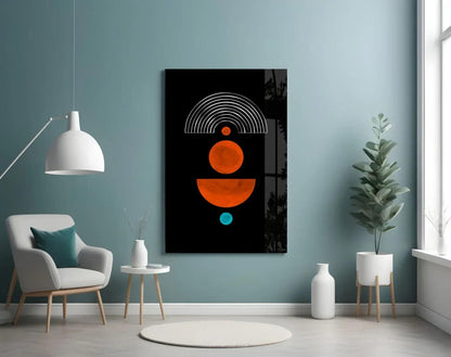 Dots Under the Rainbow Glass Wall Art - LUXARTDECO