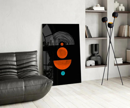 Dots Under the Rainbow Glass Wall Art - LUXARTDECO