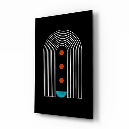 Dots Under the Rainbow Glass Wall Art - LUXARTDECO