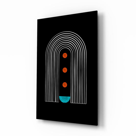 Dots Under the Rainbow Glass Wall Art