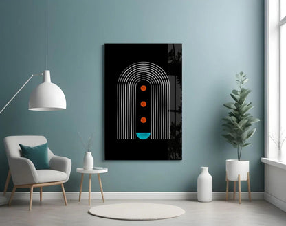 Dots Under the Rainbow Glass Wall Art - LUXARTDECO