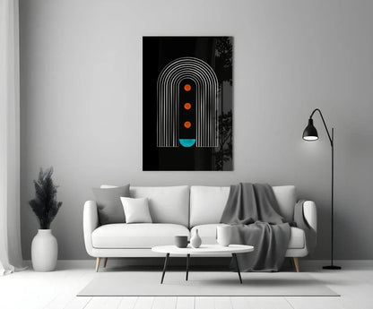 Dots Under the Rainbow Glass Wall Art - LUXARTDECO