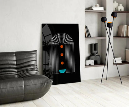 Dots Under the Rainbow Glass Wall Art - LUXARTDECO