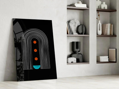 Dots Under the Rainbow Glass Wall Art - LUXARTDECO