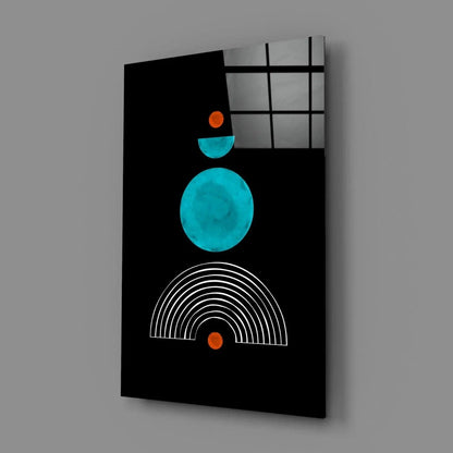 Dot Under the Rainbow Glass Wall Art - LUXARTDECO