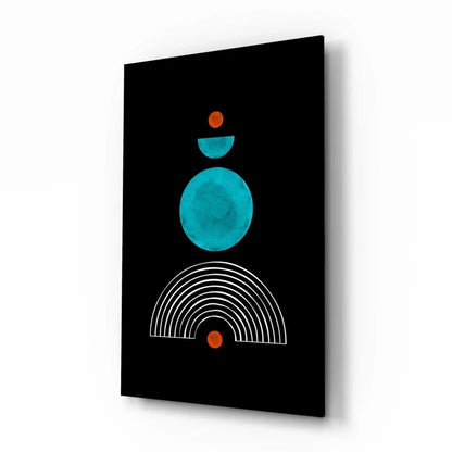 Dot Under the Rainbow Glass Wall Art - LUXARTDECO