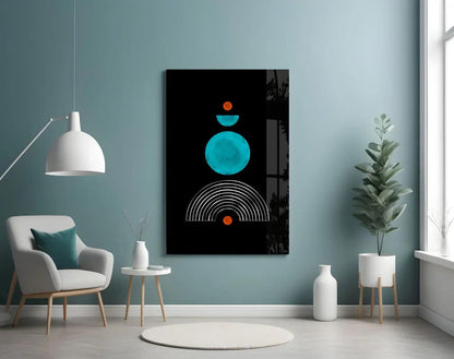 Dot Under the Rainbow Glass Wall Art - LUXARTDECO