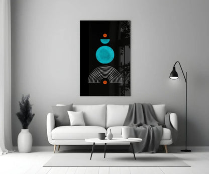 Dot Under the Rainbow Glass Wall Art - LUXARTDECO
