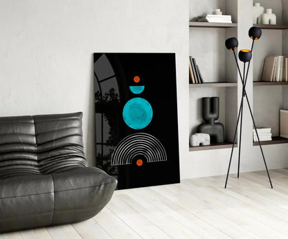 Dot Under the Rainbow Glass Wall Art - LUXARTDECO