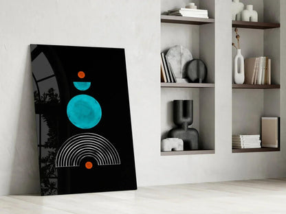 Dot Under the Rainbow Glass Wall Art - LUXARTDECO