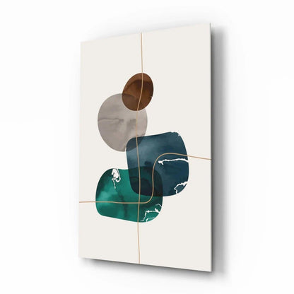 Dance of Earth Colors Glass Wall Art - LUXARTDECO