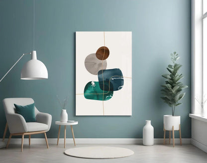 Dance of Earth Colors Glass Wall Art - LUXARTDECO