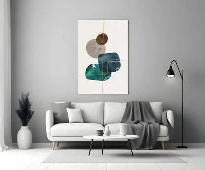Dance of Earth Colors Glass Wall Art - LUXARTDECO