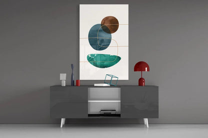 Dance of Earth Colors Glass Wall Art - LUXARTDECO
